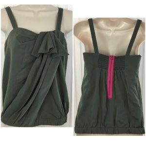 Rachel Rachel Roy Grecian Olive/Pink Tank, XS EUC